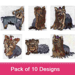 Yorkies Embroidery Designs | AnnTheGran