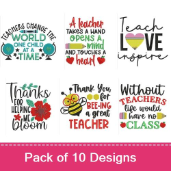 Teacher Appreciation Embroidery Designs | AnnTheGran.com