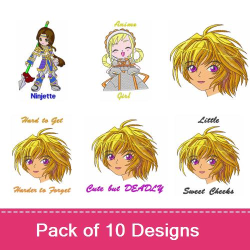 anime embroidery designs pes