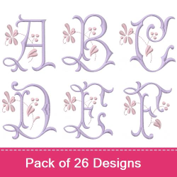 Monograms 26 Embroidery Designs | AnnTheGran.com
