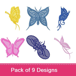 FSL Butterflies Embroidery Designs | AnnTheGran.com