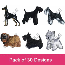 Realistic Dogs Embroidery Designs | AnnTheGran.com