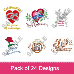 Silver 25th anniversary embroidery design  annthegran Silver 25th anniversary embroidery design  annthegran