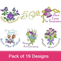 Happy anniversary embroidery design  annthegran Happy anniversary embroidery design  annthegran