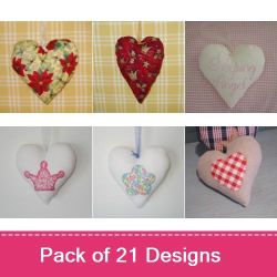 The Padded Hearts Embroidery Designs 