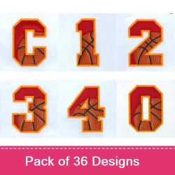 W Basketball Applique Embroidery Design | AnnTheGran