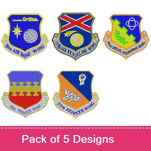 Air Force Shields Embroidery Designs | AnnTheGran