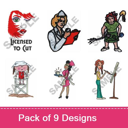 Occupational women embroidery designs annthegran Occupational women embroidery designs annthegran