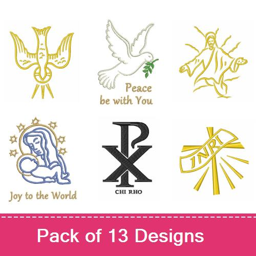 free religious embroidery designs pes