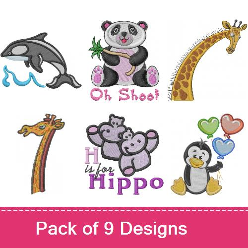Animals From The Zoo Embroidery Designs AnnTheGran