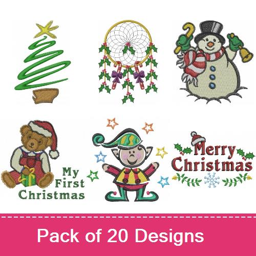 Christmas 3 Embroidery Designs | AnnTheGran
