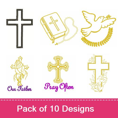 Christian Outlines Embroidery Designs | AnnTheGran