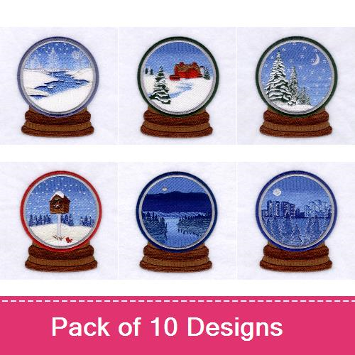 Snow Globes Embroidery Designs AnnTheGran