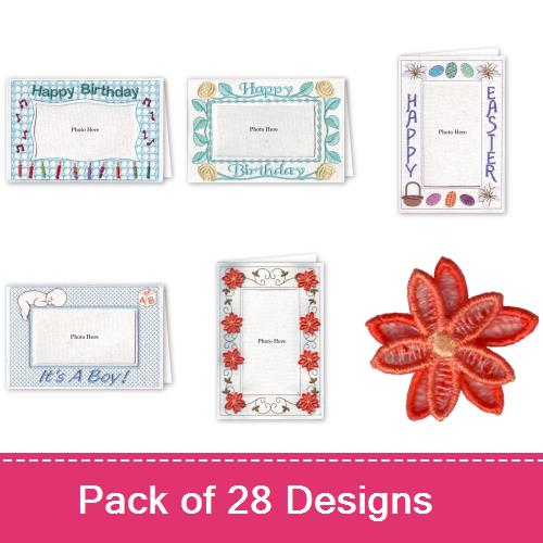 Photo Frame Cards on Paper Embroidery Designs AnnTheGran