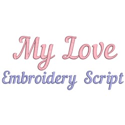 My Love Font Embroidery Font | AnnTheGran.com