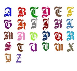 Monogram Alphabet Guitar Alphabet Font Embroidery Font | AnnTheGran.com