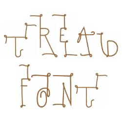 Thread Font Embroidery Font | AnnTheGran