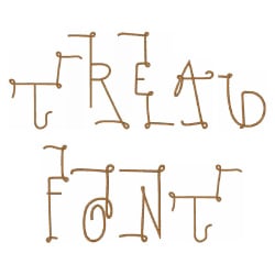 Thread Font Embroidery Font | AnnTheGran