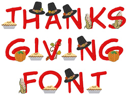 Thanksgiving Font Embroidery Font | AnnTheGran