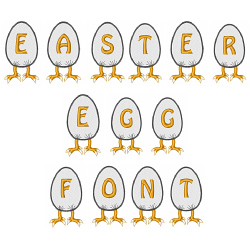 Easter Egg Chick Font Embroidery Font | AnnTheGran