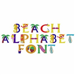 Home Format Fonts Embroidery Font: Beach Alphabet from DayDream Designs