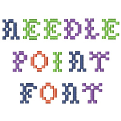 Styles Embroidery Font: Needlepoint Font from Embroidery Patterns