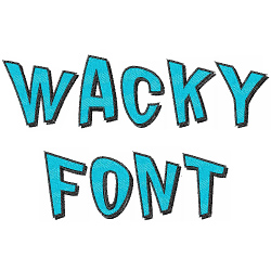 Wacky Font Embroidery Font | AnnTheGran
