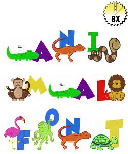 Animal Font Embroidery Font | AnnTheGran