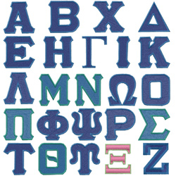 Greek Set Embroidery Font | AnnTheGran