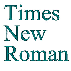times new roman font alphabet