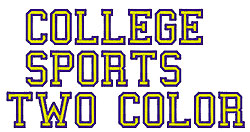 College Sports 2 Color Embroidery Font