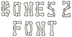 Bones Alphabet Embroidery Font - Gsdf0811201001 