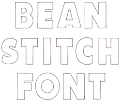 Bean Stitch Applique Embroidery Font | AnnTheGran.com