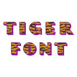 Tiger Embroidery Font | AnnTheGran
