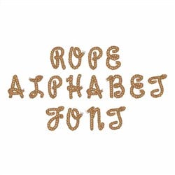 Embroidery Font: ROPE ALPHABET FONT from Great Notions