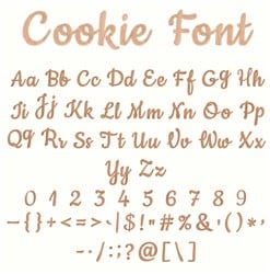 Cookie Font Embroidery Font | AnnTheGran.com