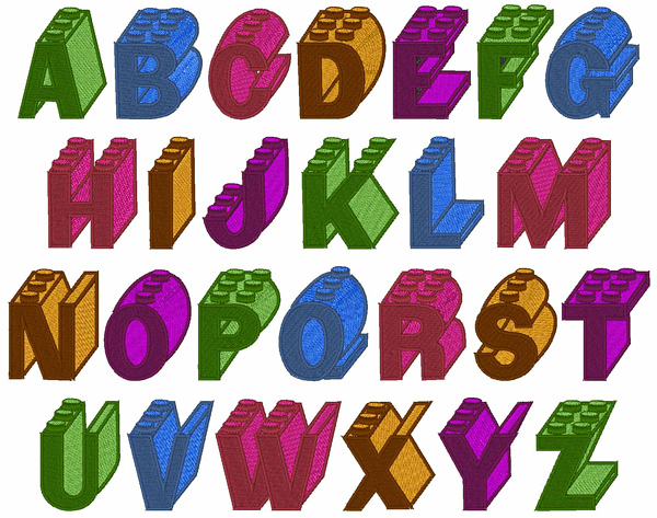 Lego Font Printable