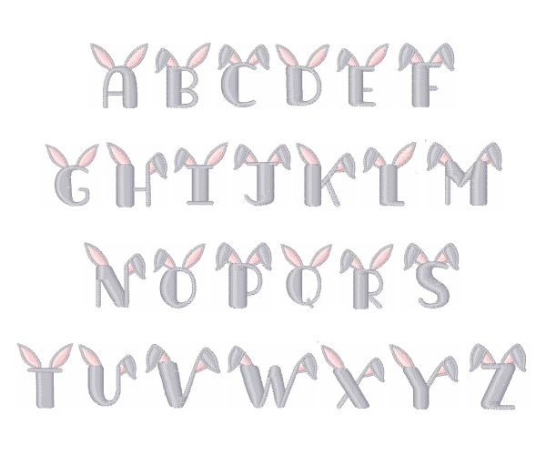 Bunny Ears Font Embroidery Font | AnnTheGran