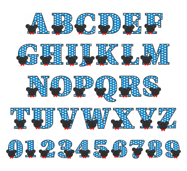 Male Mouse Font Embroidery Font | AnnTheGran