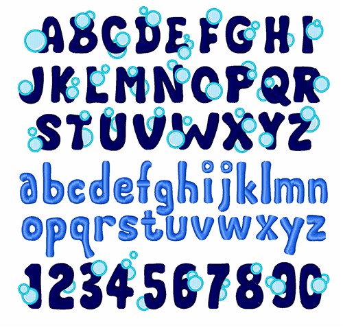 bubble letters font word