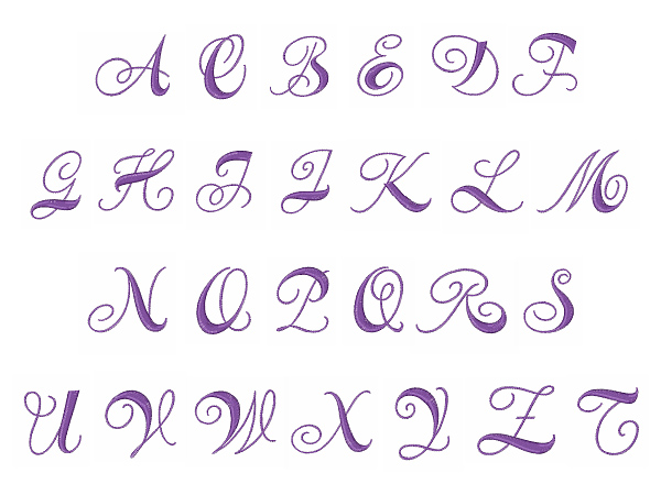 Curly Monogram Font Embroidery Font | AnnTheGran