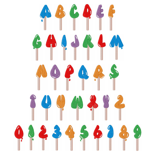 Popsicle Font Embroidery Font AnnTheGran