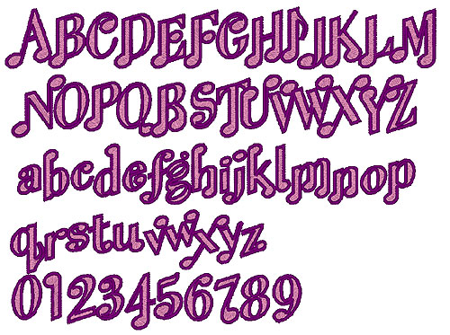 Melody Maker 2 Color Embroidery Font | AnnTheGran