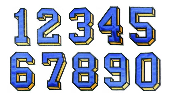 Home Format Fonts Embroidery Font: Applique Numbers from Grand Slam Designs