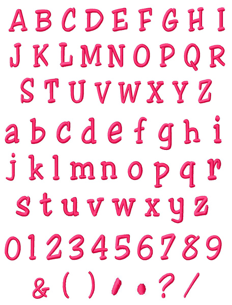 Home Format Fonts Embroidery Font: Fun Alphabet from Grand Slam Designs