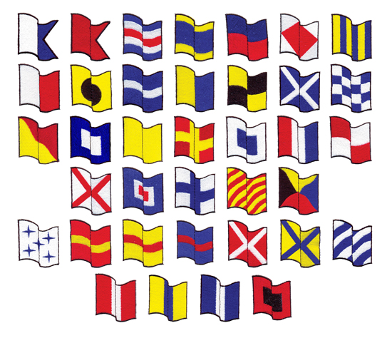 Nautical Flags Embroidery Font AnnTheGran