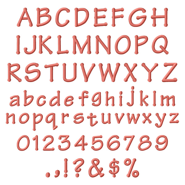 Dot Font Embroidery Font AnnTheGran