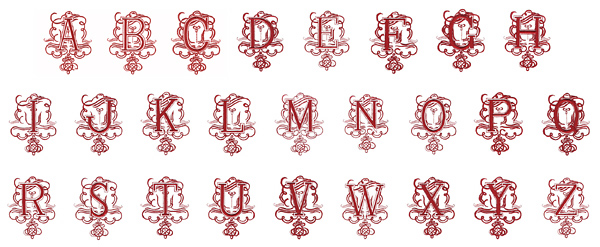 SCROLL ALPHABET Embroidery Font | AnnTheGran