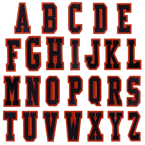 Athletic Applique Letters 2 color Embroidery Font | AnnTheGran