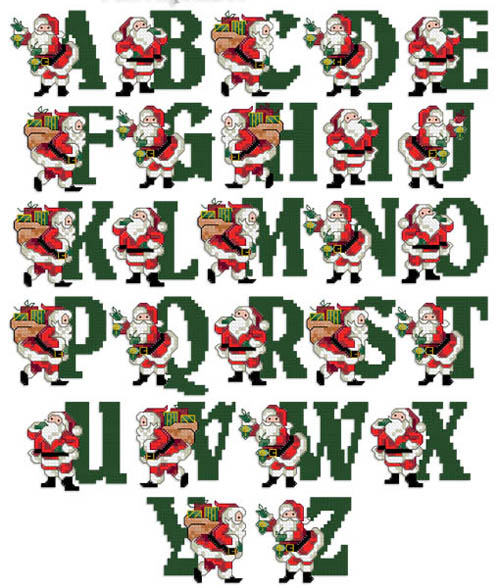 Santa Alphabet Embroidery Font | AnnTheGran